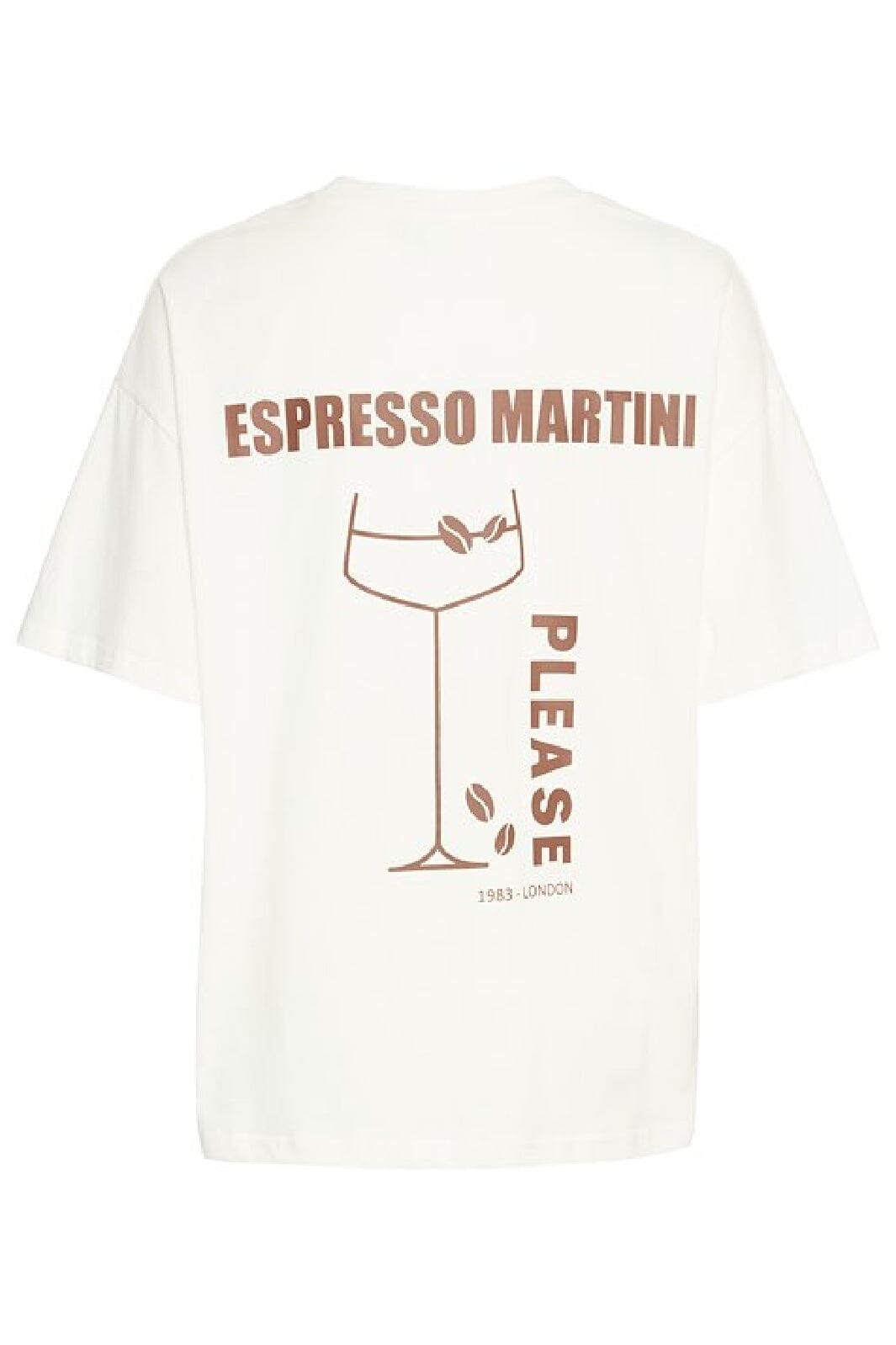 Forudbestilling - Ichi - Ixbexi Ss2 - 205030 Cloud Dancer W/ Brown Patina T-shirts