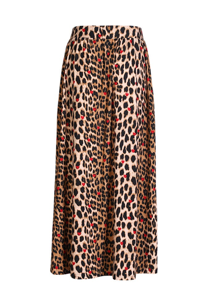 Forudbestilling - Liberte - Alma-Loose-Skirt 9582 - Lux Leo Red Heart Nederdele