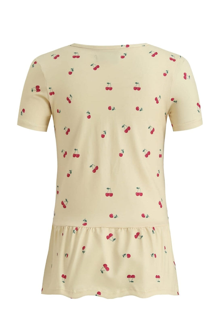 Liberte Ami - Alma-Frill-T-Shirt (Kids) 9649 - Yellow Cherry