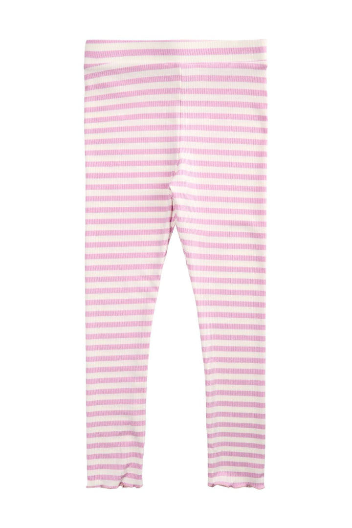 Forudbestilling - Liberte Ami - Natalia-Leggings-Kids - Lilac Pink Creme Stripe (Maj) Leggings