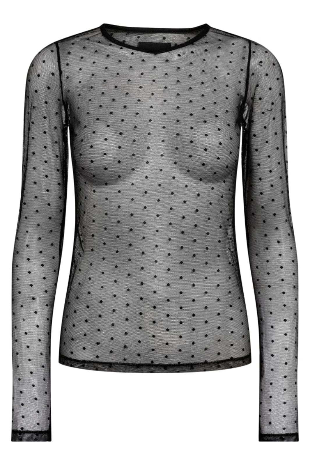 Forudbestilling - Liberte - Isa-Ls-Lace-Blouse - Black Dot Bluser