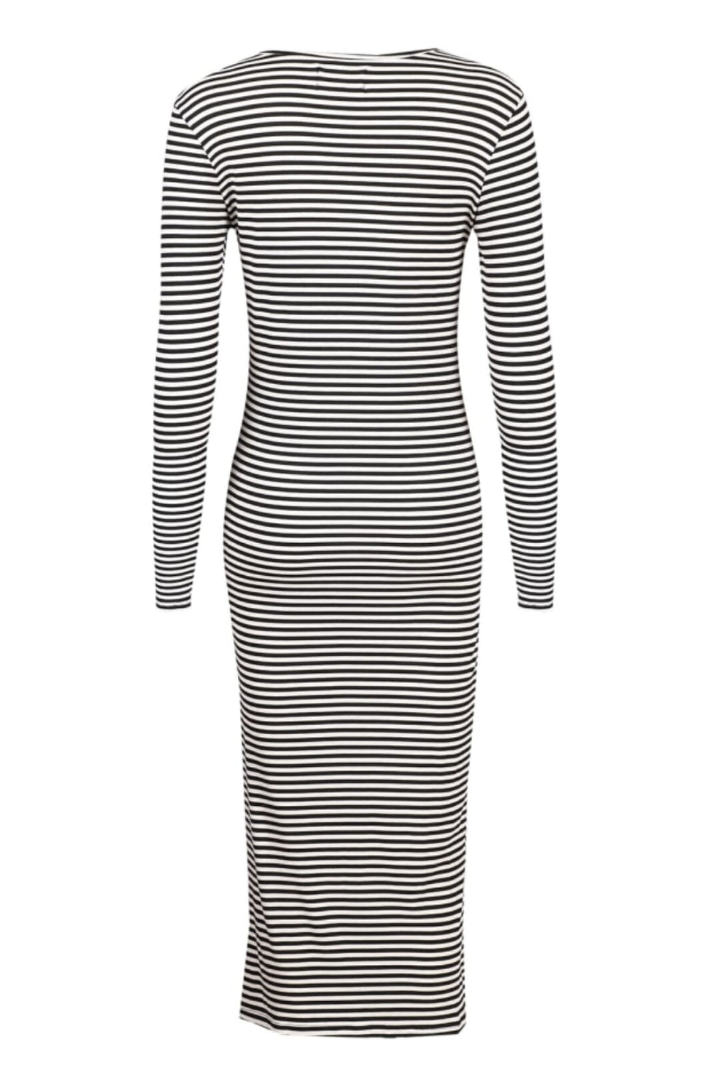 Forudbestilling - Liberte - Natalia-Ls-Dress - Black Creme Small Stripe Kjoler