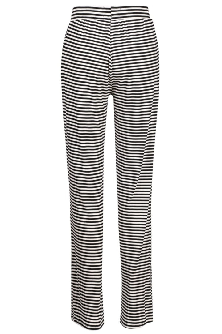 Forudbestilling - Liberte - Natalia-Straight-Pants - Black Creme Small Stripe Bukser
