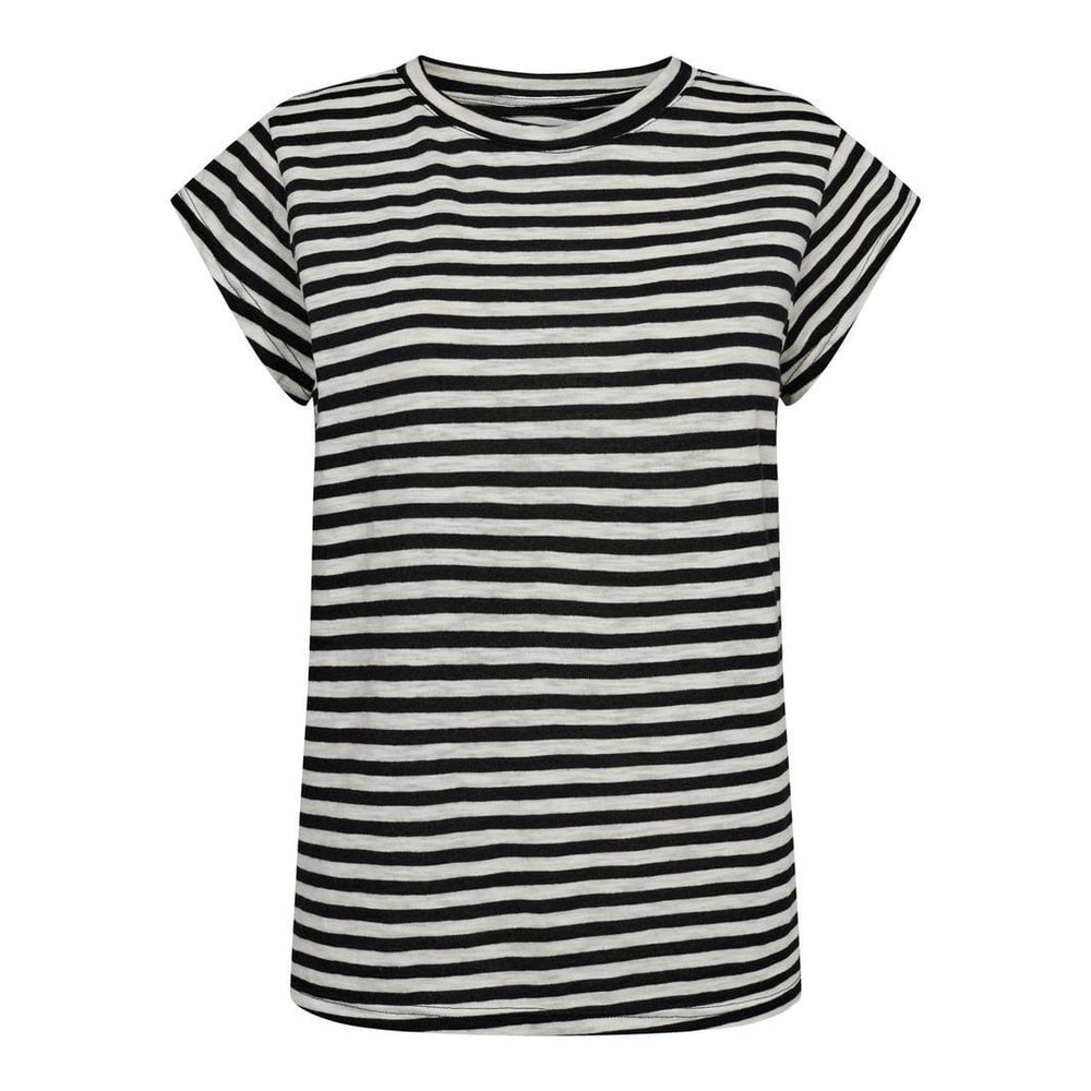 Forudbestilling - Liberte - Ulla-Stripe-Tshirt - Black White Stripe T-shirts