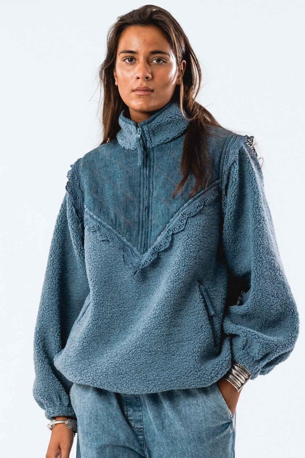 Forudbestilling - Lollys Laundry - Falll Jacket Ls - 29 Dusty Blue Jakker