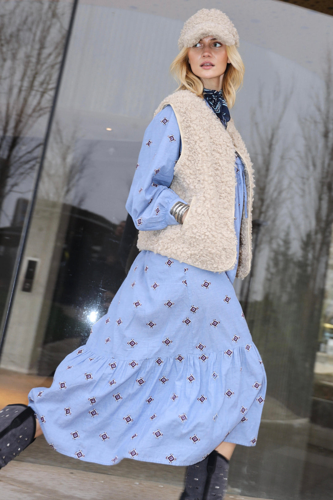 Forudbestilling - Lollys Laundry - Latourll Maxi Dress Ls25435-3007 - 22 Light Blue Kjoler