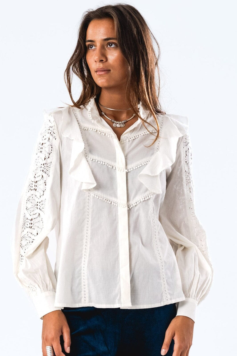 Forudbestilling - Lollys Laundry - Majall Shirt Ls - 02 Creme Skjorter