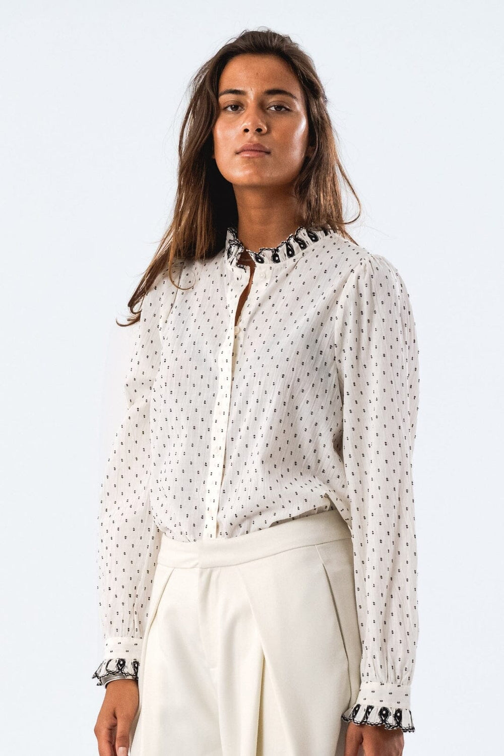 Forudbestilling - Lollys Laundry - Riverll Shirt Ls - 02 Creme Skjorter