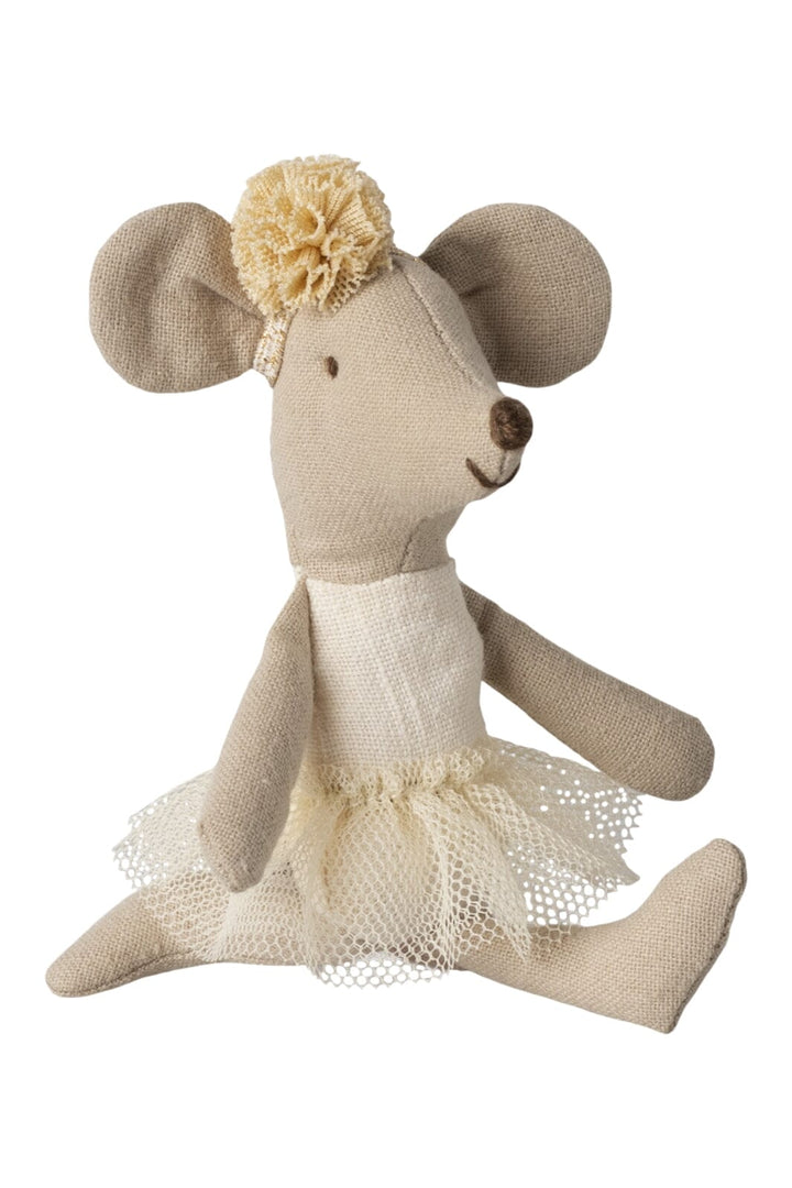 Forudbestilling - Maileg - Ballerina Mus, Lillesøster - Råhvid Legetøj