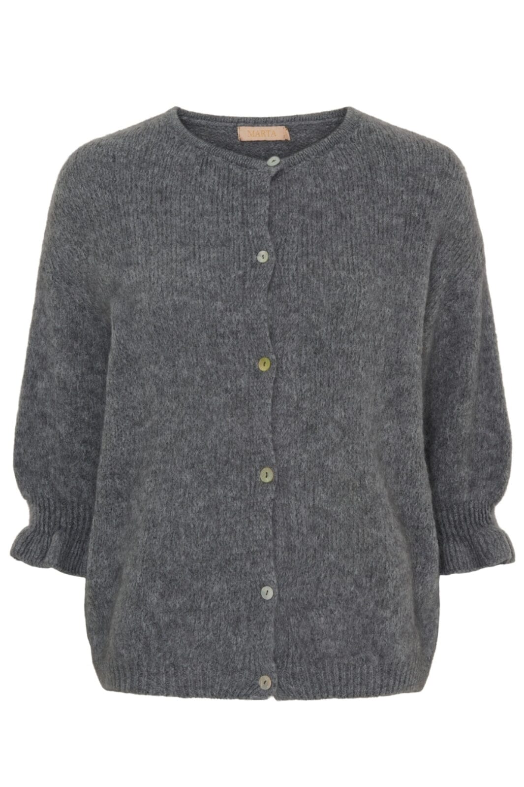 Forudbestilling - Marta Du Chateau - Mdcjuliana Knit 2413 - Medium Grey Strikbluser