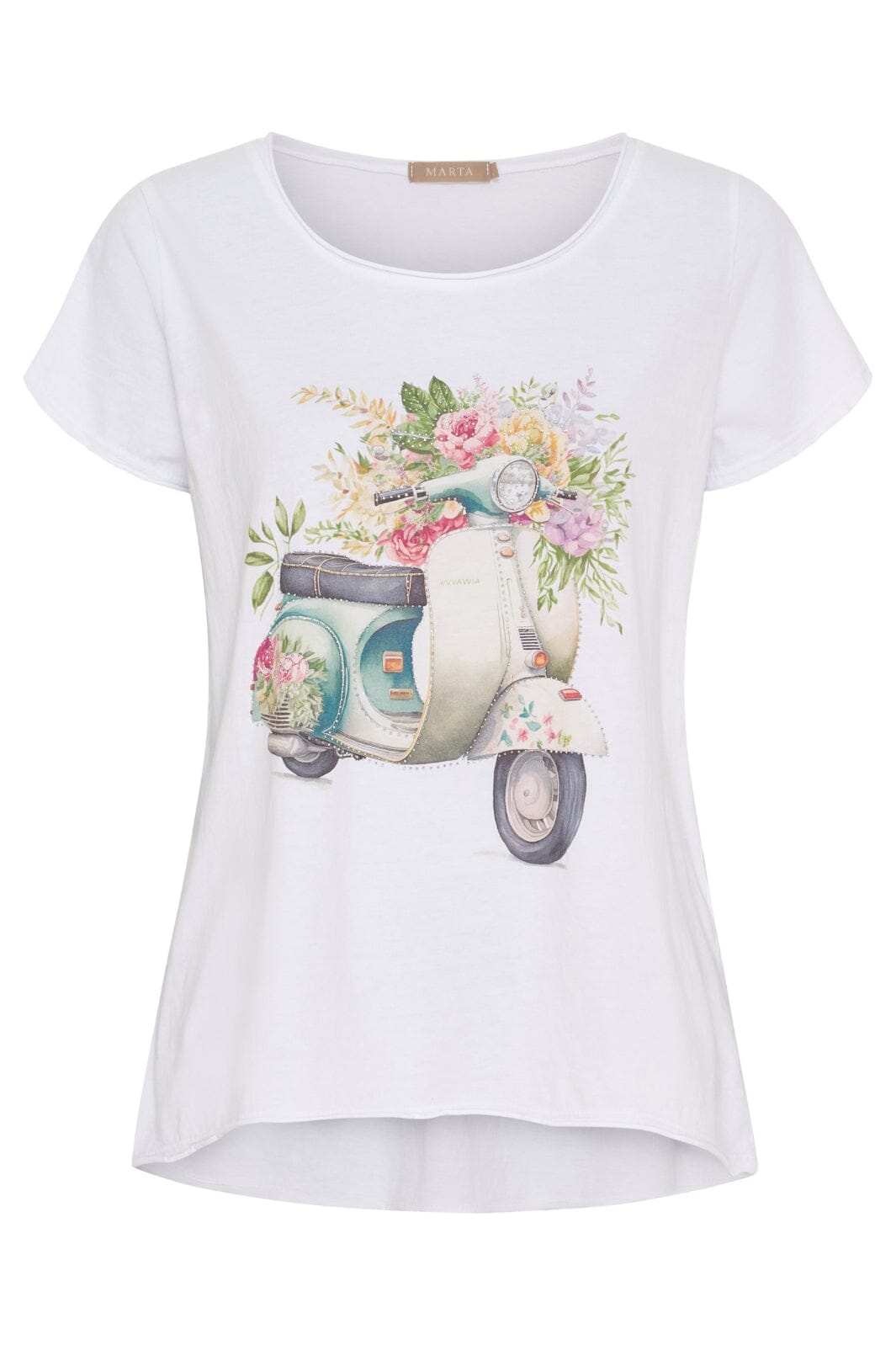 Marta Du Chateau - Mdcmarie T-Shirt 1535 - White Vespa