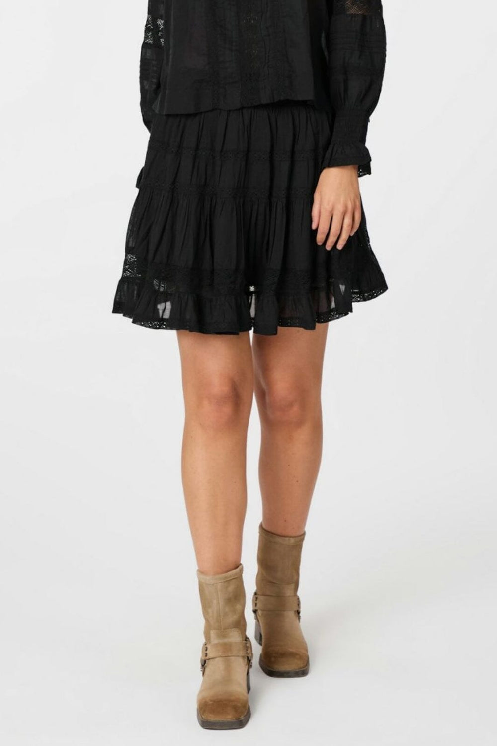 Forudbestilling - Neo Noir - Callia S Voile Skirt 164676 - 100 - Black