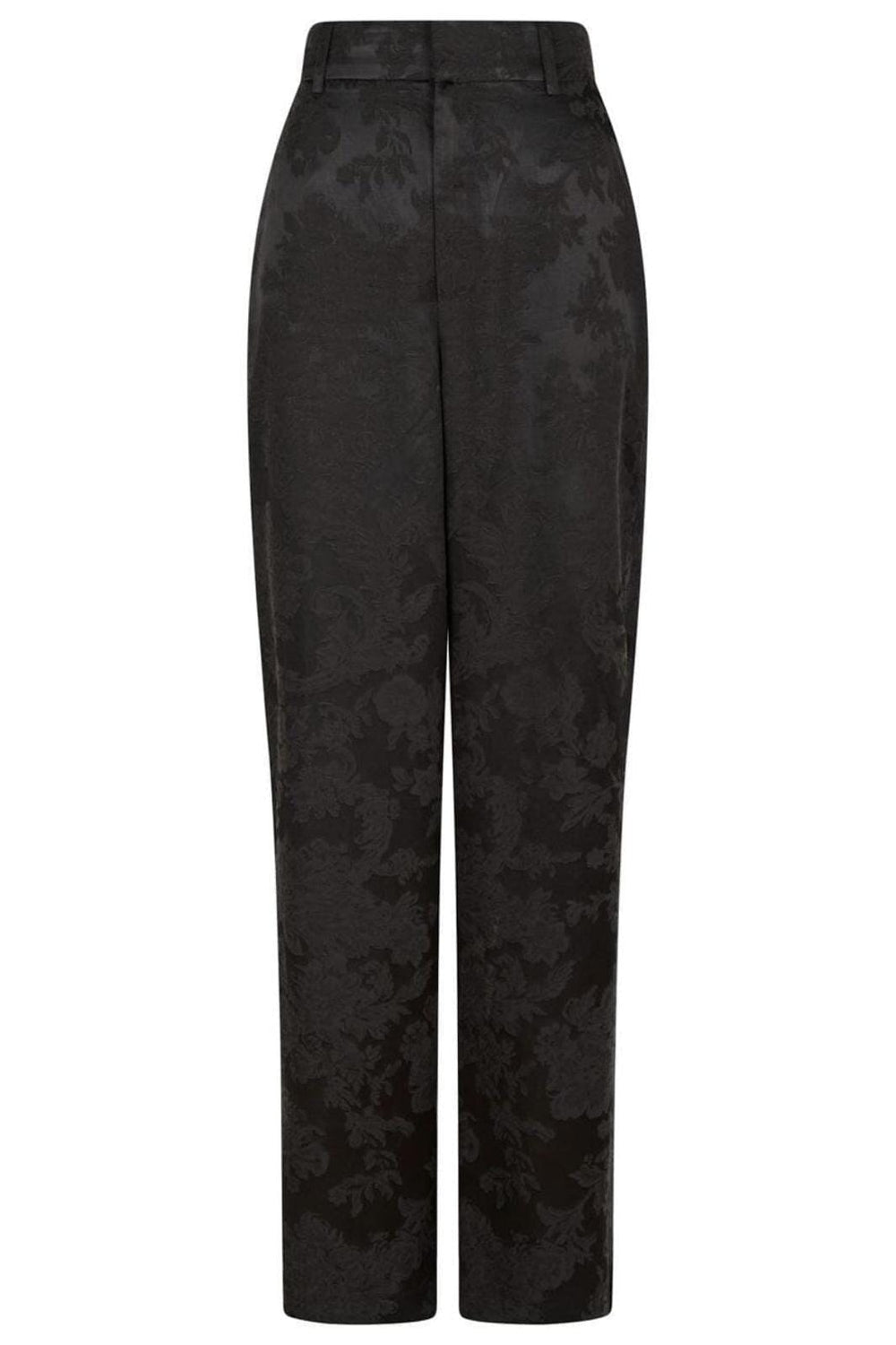 Forudbestilling - Neo Noir - Emmett Jacquard Pants - Black Bukser