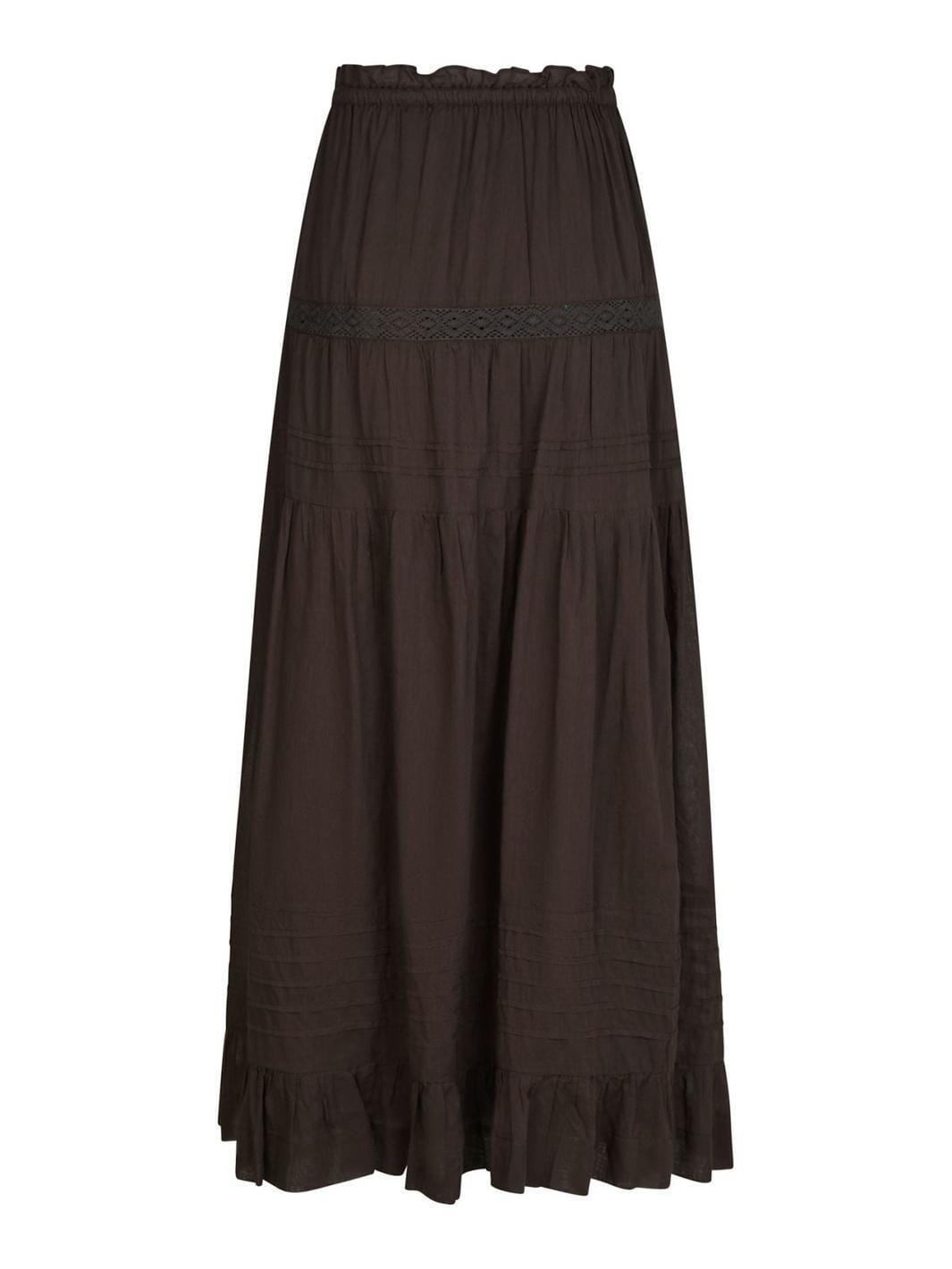 Forudbestilling - Neo Noir - Fippo S Voile Skirt 165044 - 676 - Dark Brown Nederdele