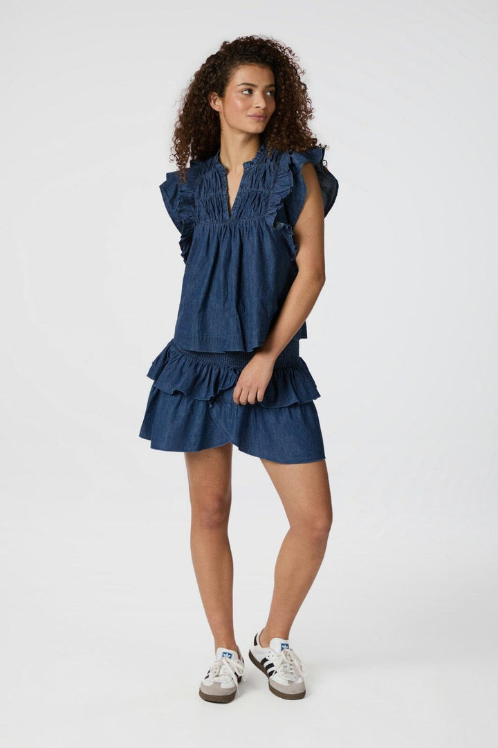 Neo Noir - Jayla Denim Top 164536 - 140 - Blue