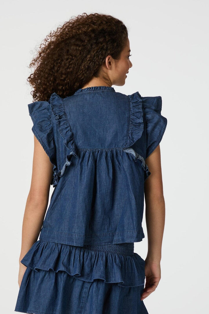Neo Noir - Jayla Denim Top 164536 - 140 - Blue