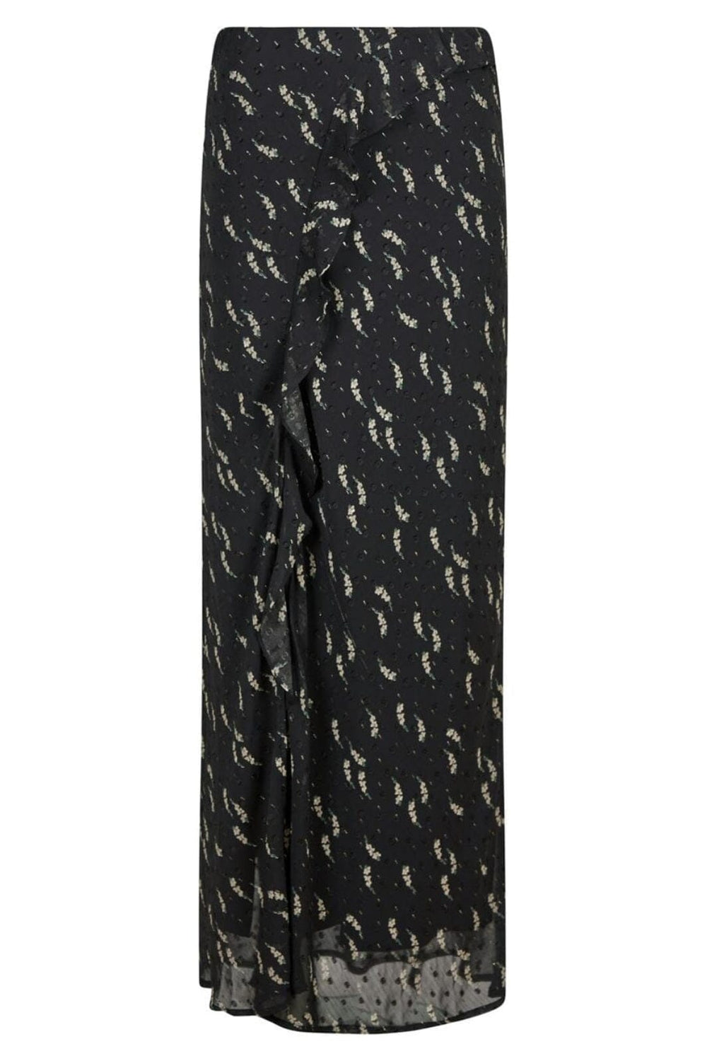 Forudbestilling - Neo Noir - Vinza Flower Branch Skirt - Black Nederdele