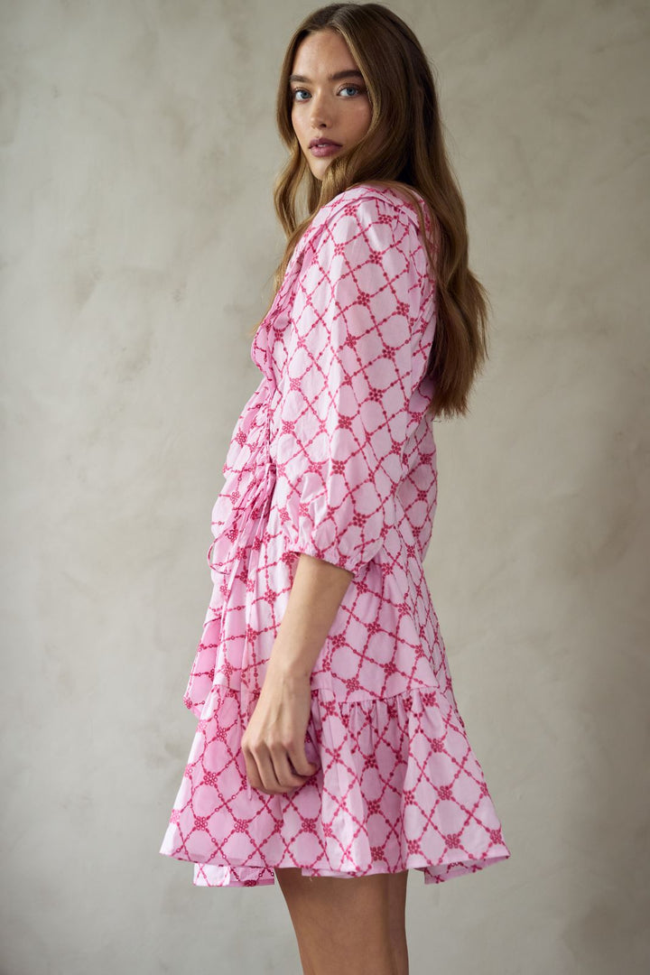 Forudbestilling - Noella - Kayann Dress - 1266 Pink Lemonade Combo Kjoler