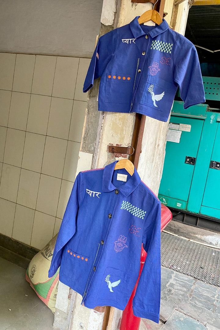 Forudbestilling - Sissel Edelbo - My Mini Organic Cotton Jacket - Ultramarine Blue (Maj/Juni) Jakker