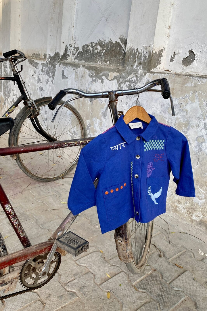 Forudbestilling - Sissel Edelbo - My Mini Organic Cotton Jacket - Ultramarine Blue (Maj/Juni) Jakker