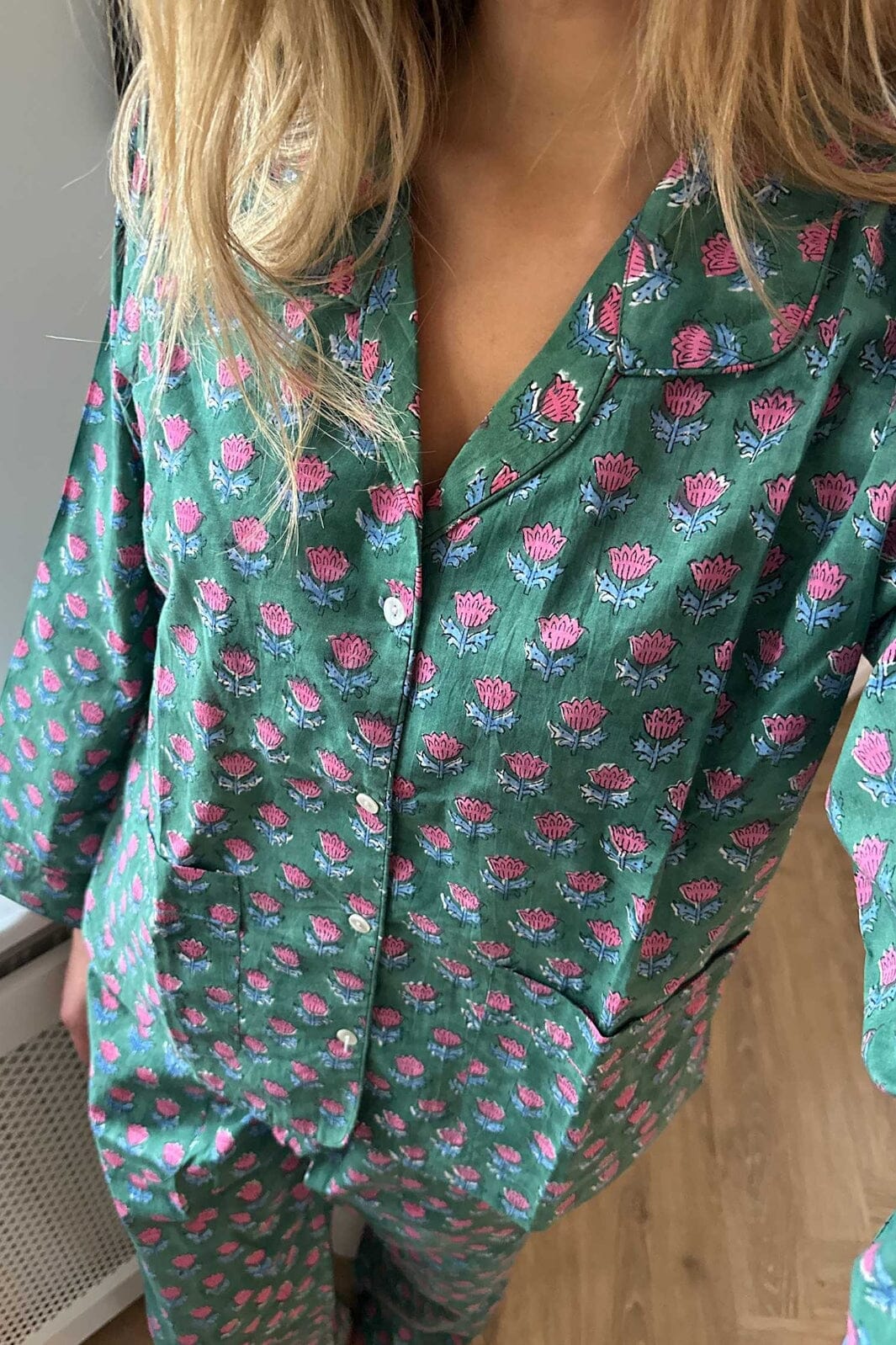 Forudbestilling - Sissel Edelbo - Nuit Pyjamas Set SE 1672 - Green Fields