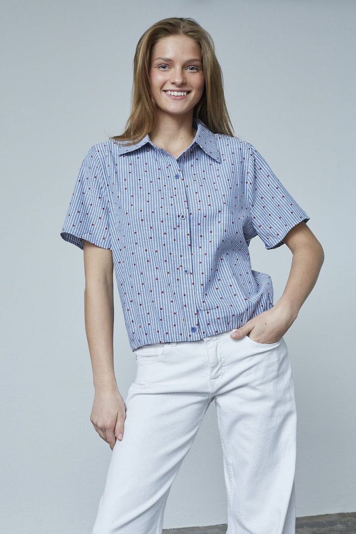 Sisters Point - Gufo-Sh.Ss 18950 - 801 - Denim Blue/Red