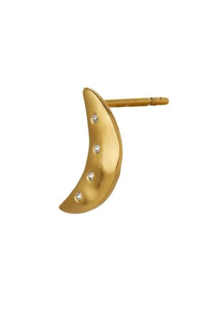 Forudbestilling - Stine A - Bella Moon Earring With Four Stones - Single - 1357-02 Øreringe