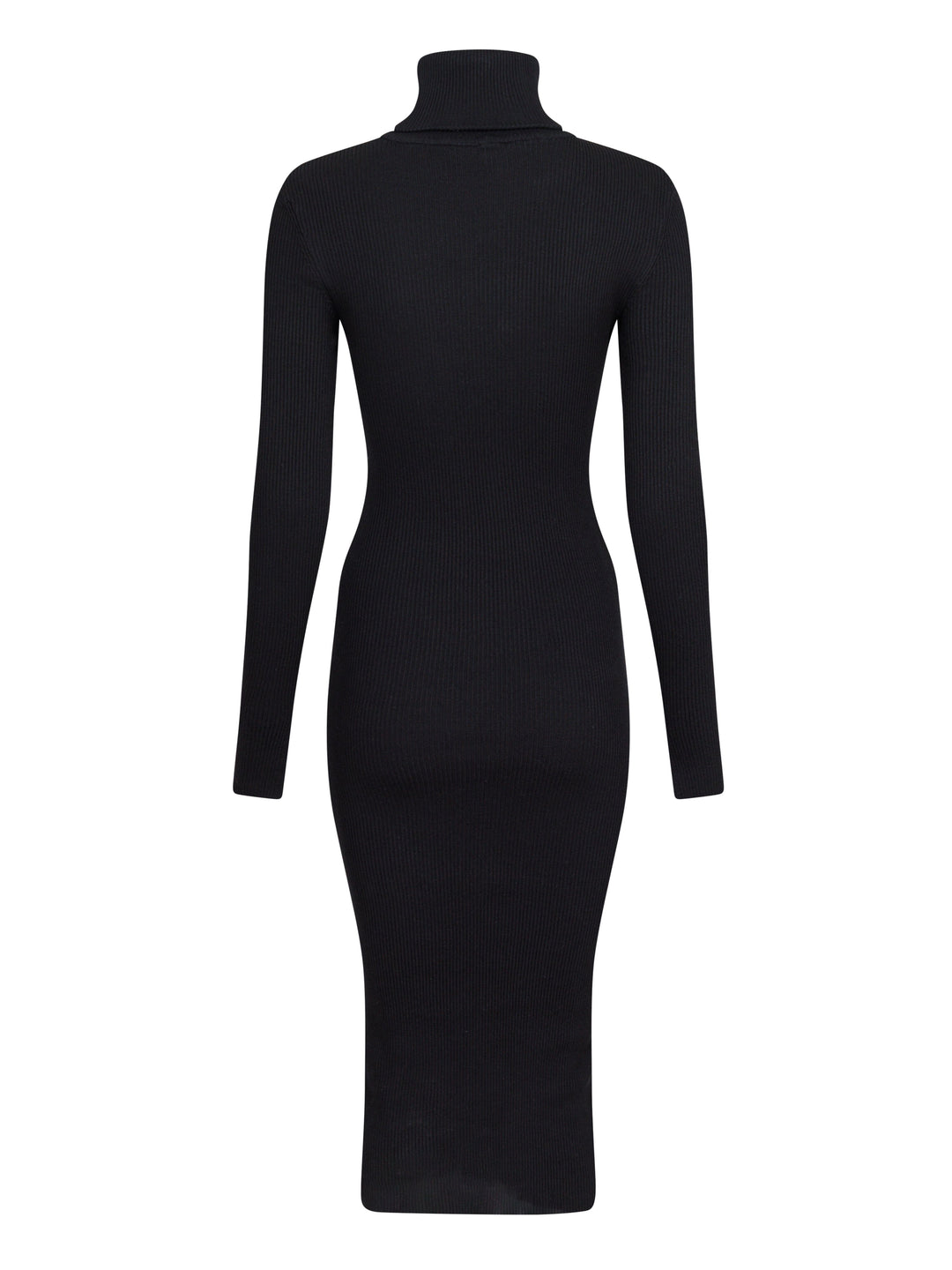 Forudbestilling - Valentin Studio - Gold Button Knit Roll Dress - Black Kjoler