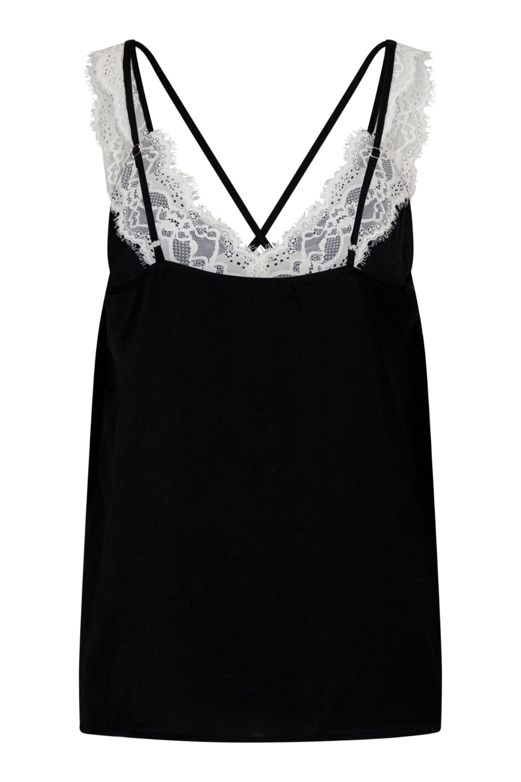 Forudbestilling - Valentin Studio - String Contrast Top - Black (April/Maj) Toppe