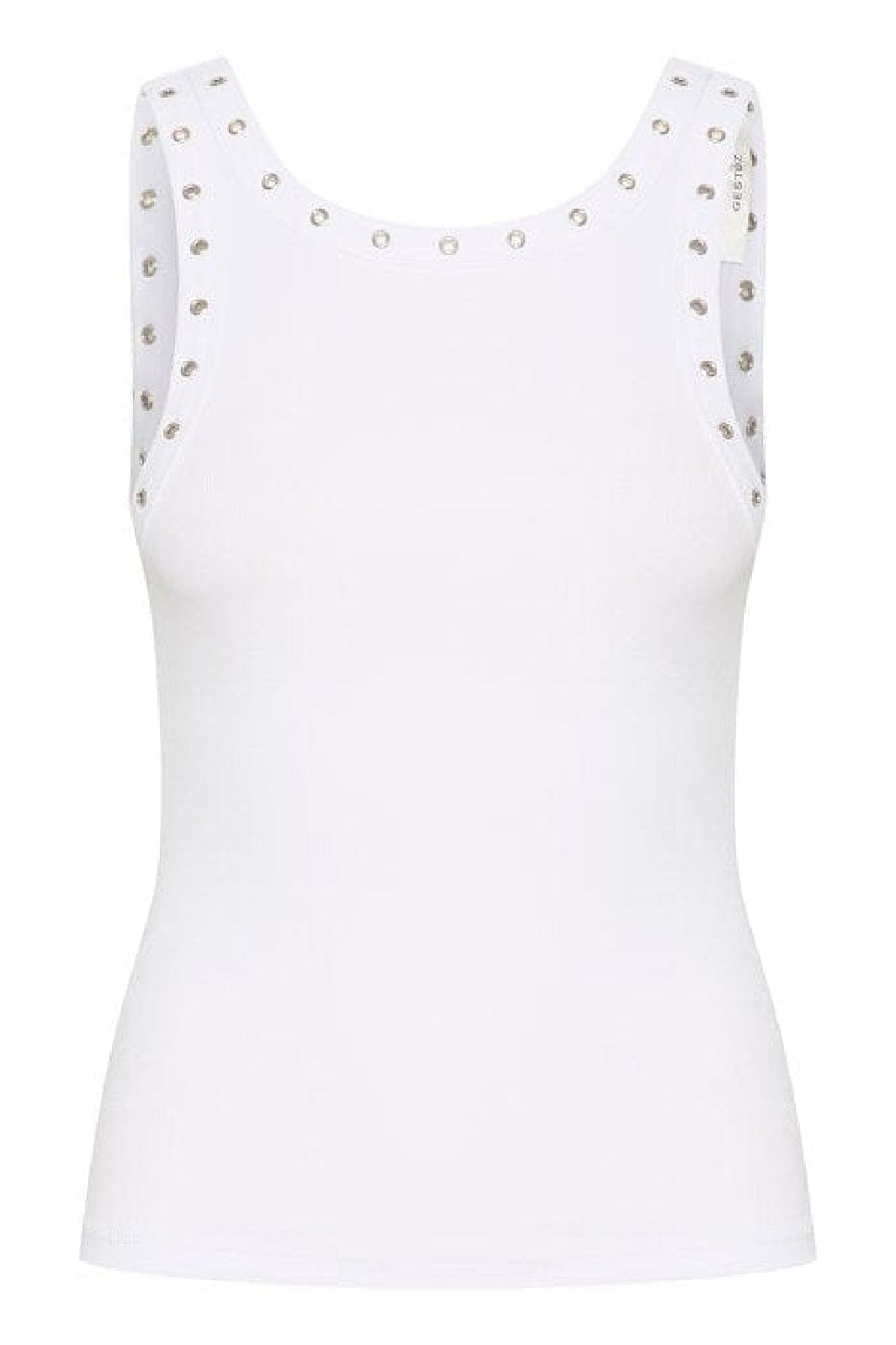 Gestuz - DrewGZ eyelet tank top - Bright White Toppe