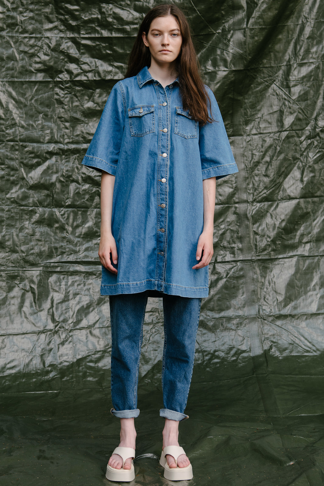 Global Funk - Mira-G Dress - Mid Vintage Blue Dresses