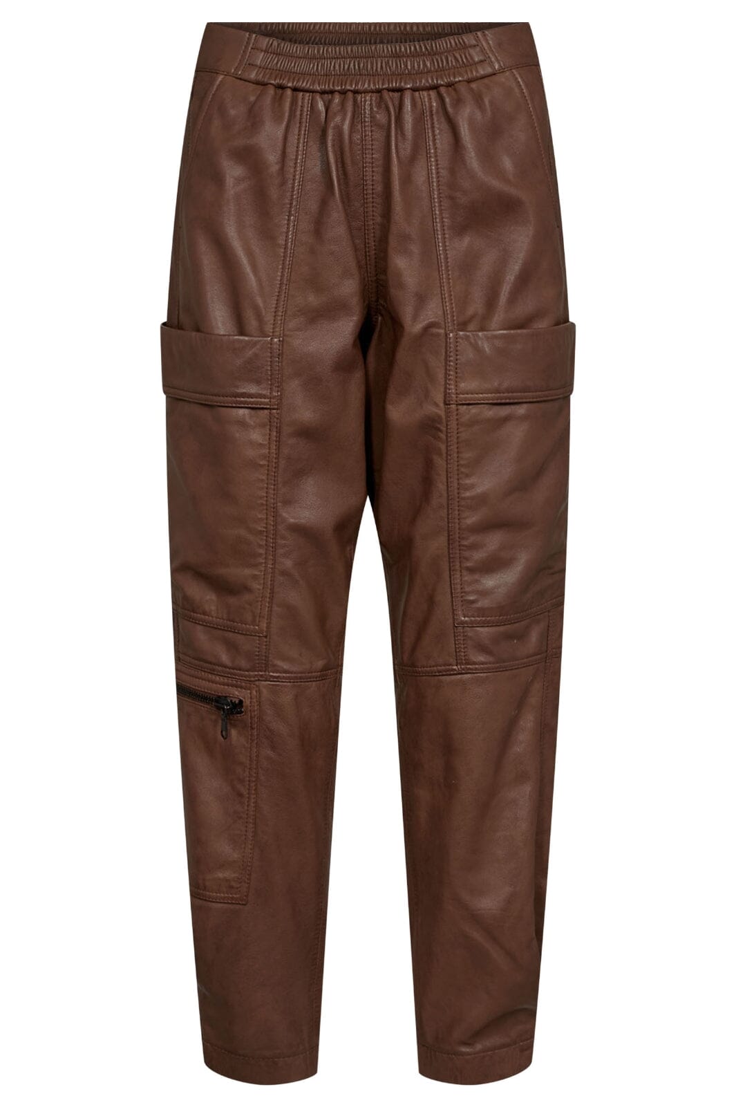Gossia - CinnaGO Jo Leather Pants - Cognac Bukser