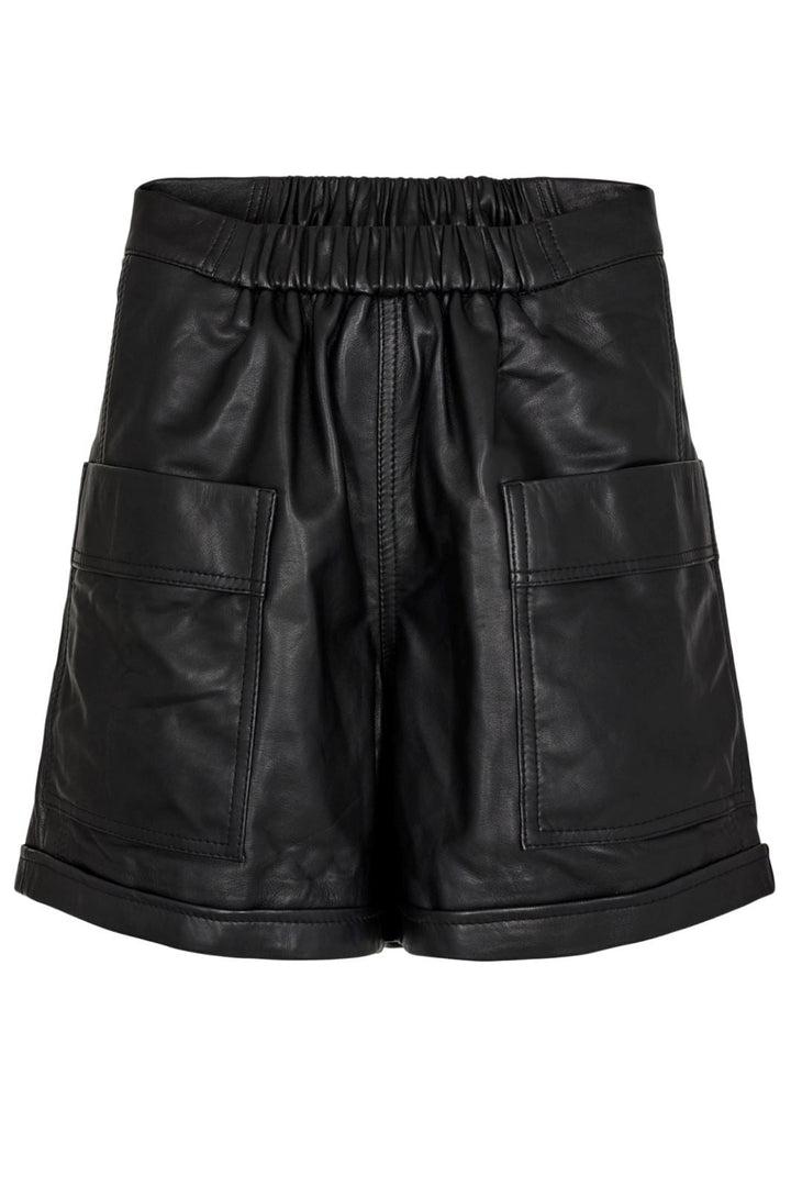 Gossia - ThillaGO Leather Shorts - Black Shorts