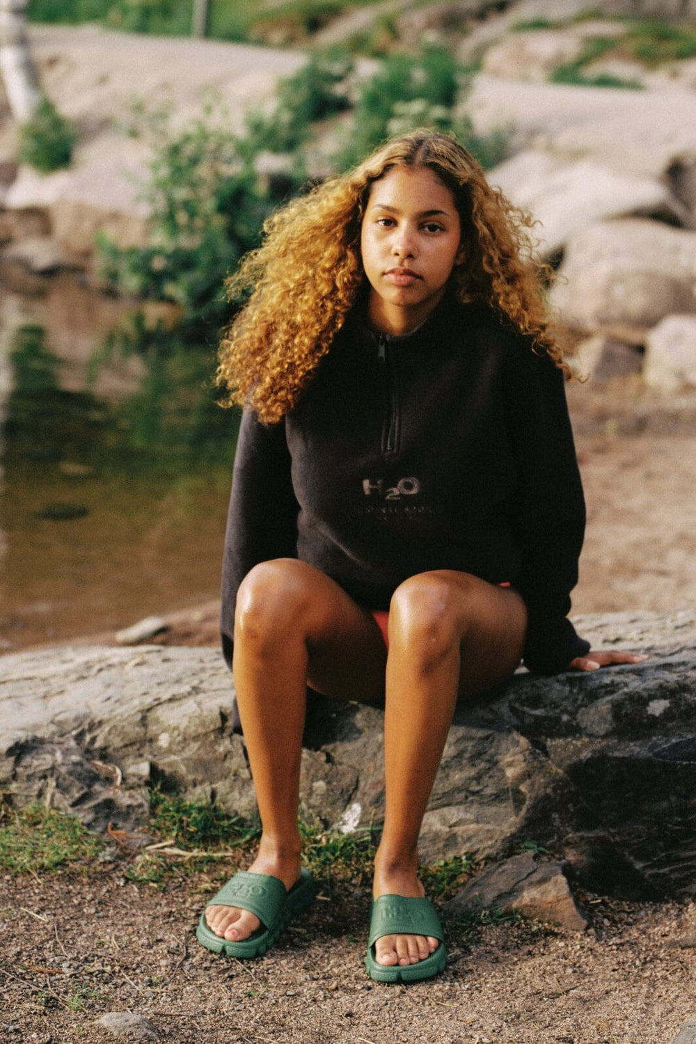 H2O - Blåvand II Fleece Half Zip - Black Fleece jakker