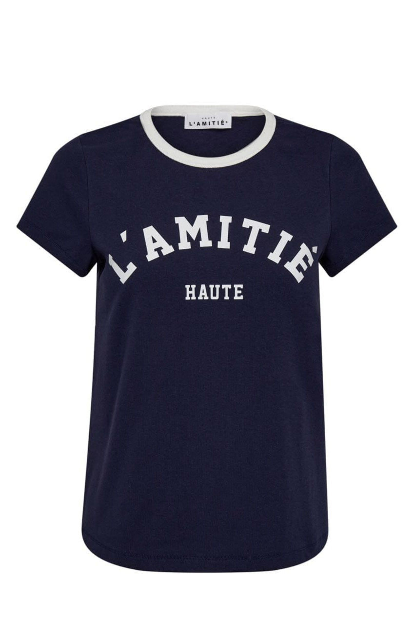 Haute L'Amitié - Neckline Logo Tee HL10006 - Navy/Off-White
