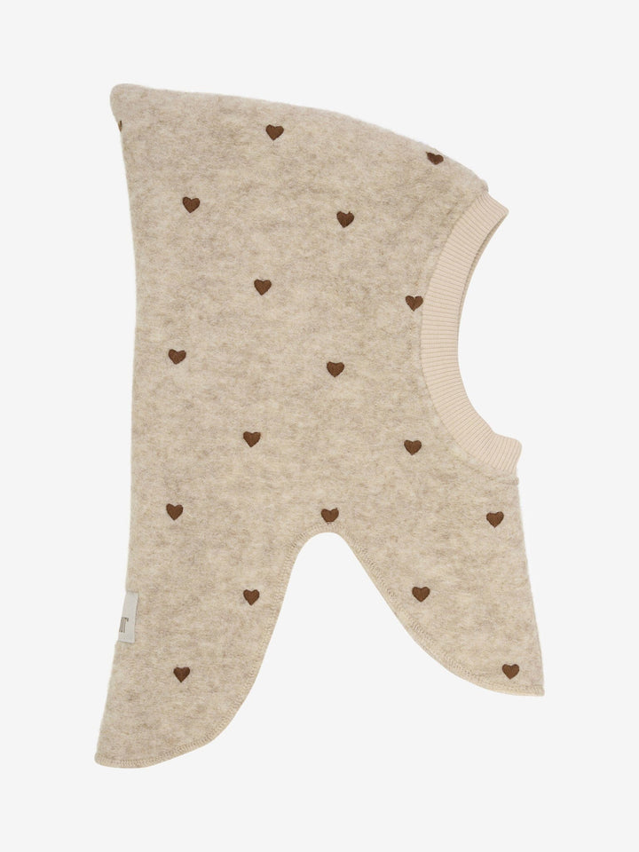 Huttelihut - Balaclava All Over Emb. Wool 460337 - 2601 Sand Melange Elefanthuer