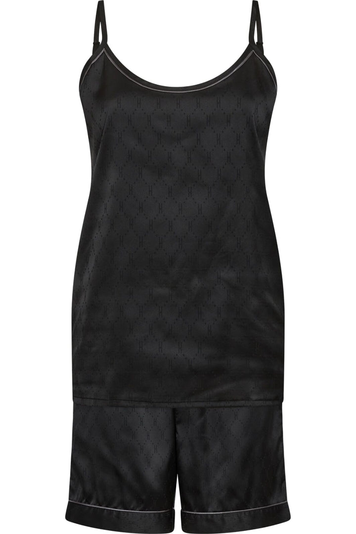 Hype The Detail - Satin Short Set 800-40 - 9 Sort Nattøj