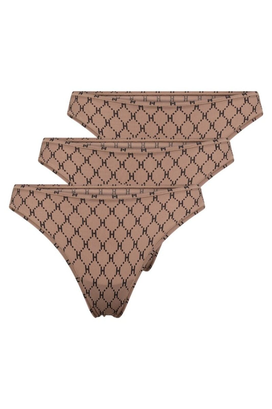 Hype The Detail - String Logo 3-Pk 3250-62 - 98 - Brun Bikinier