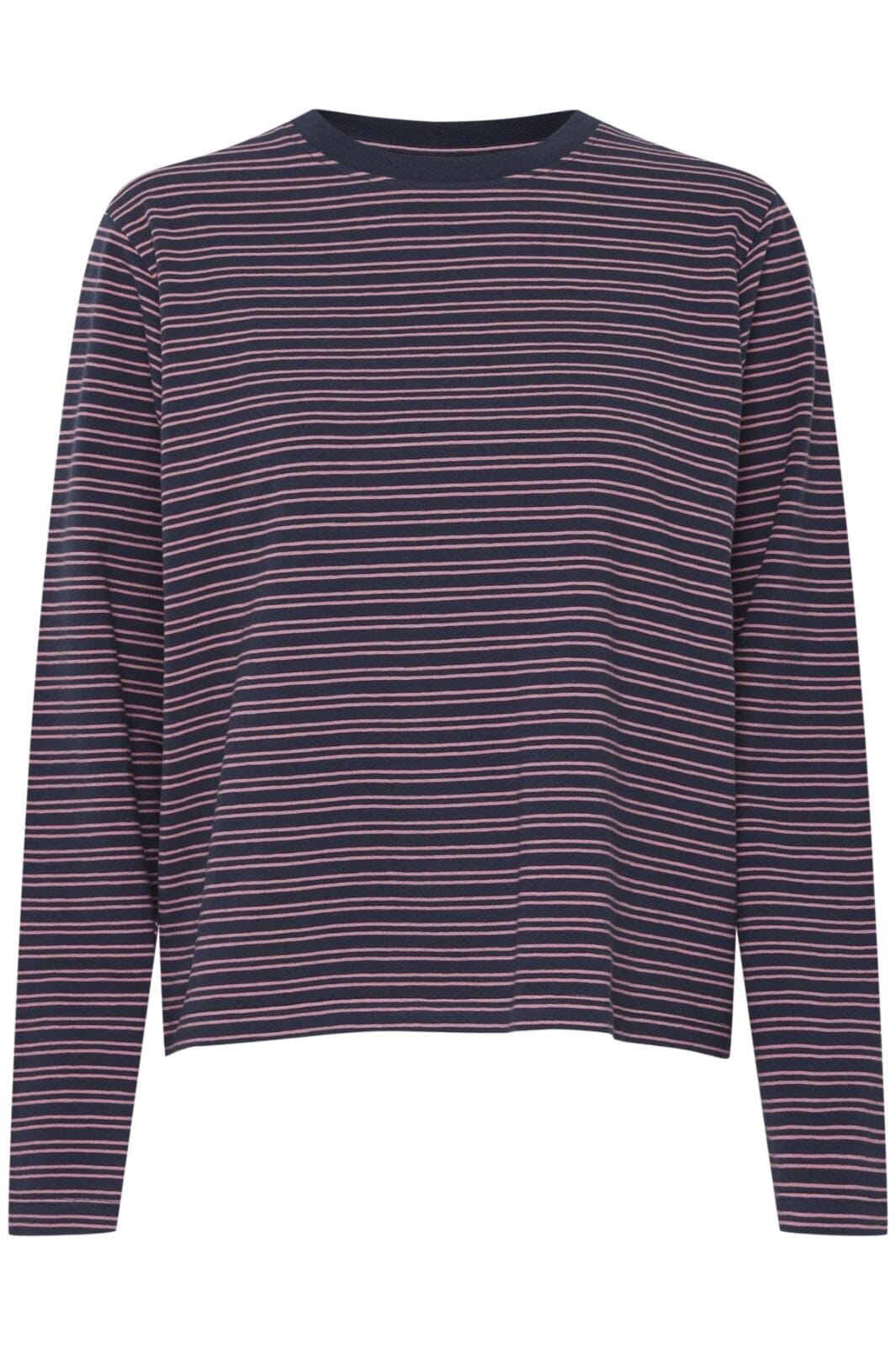 Ichi - Ihmira Loose Ls3 - 204125 Total Eclipse W. Heather Rose T-shirts