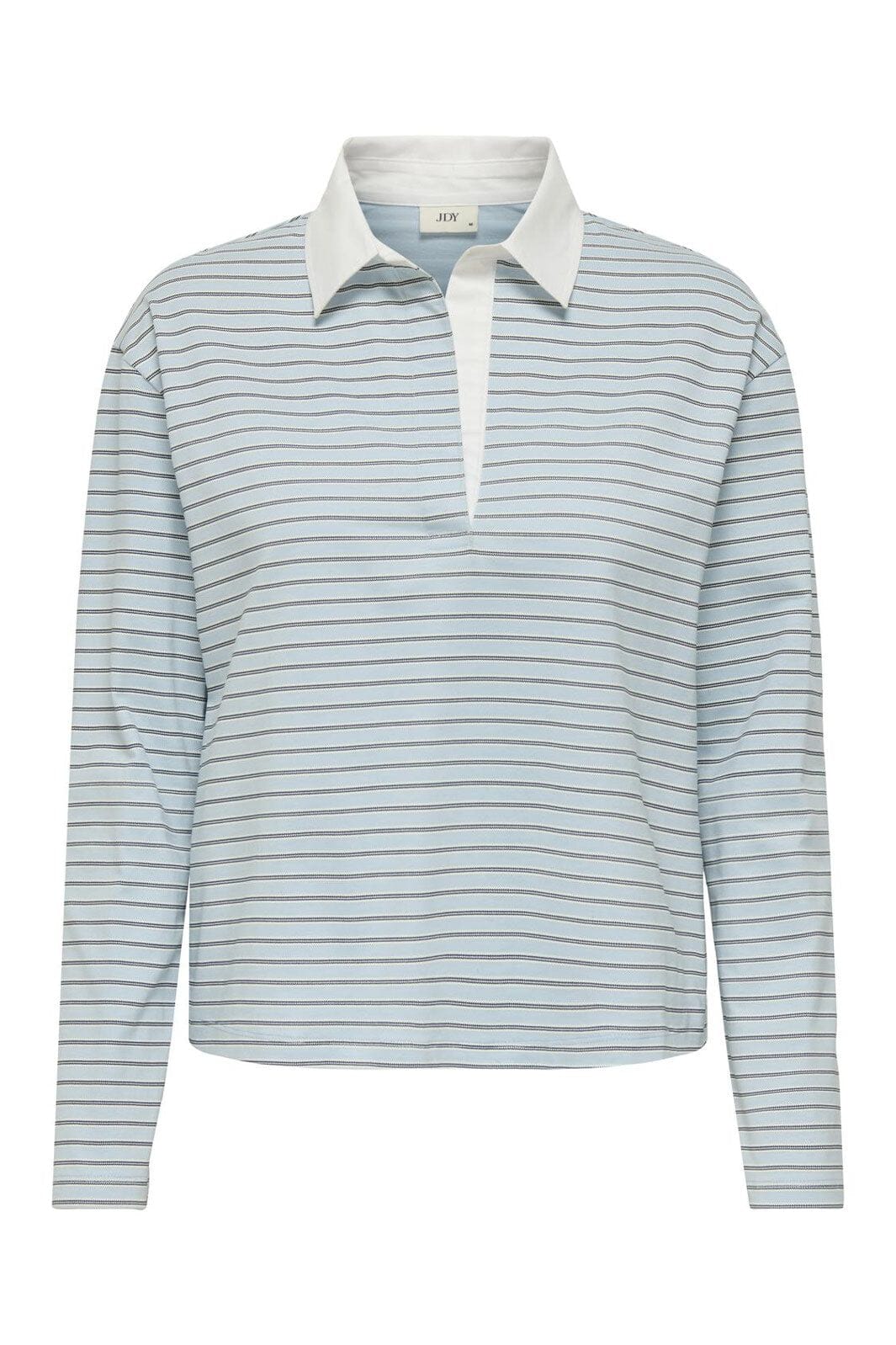 JDY - Jdydarling L/S Polo Shirt - 4870935 Cashmere Blue Mix Colors