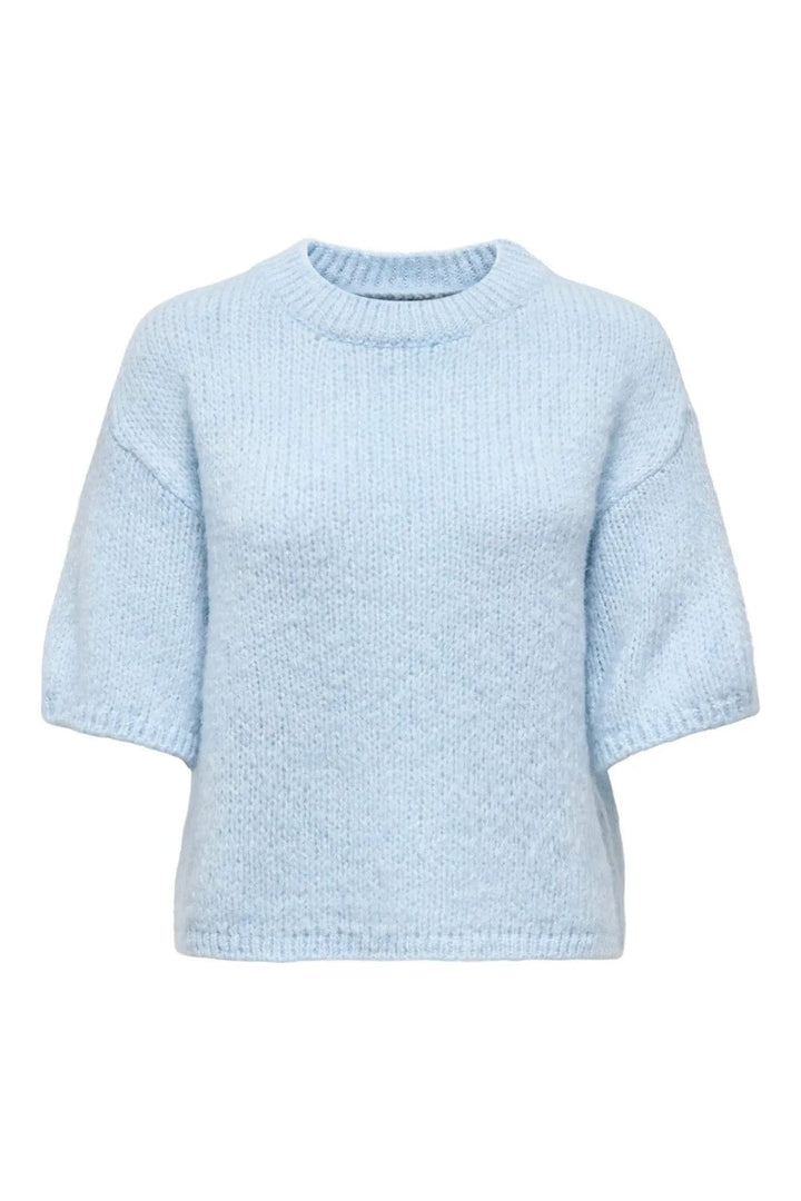 JDY - Jdylinea S/S Pullover O-Neck Knt - 4948779 Cashmere Blue