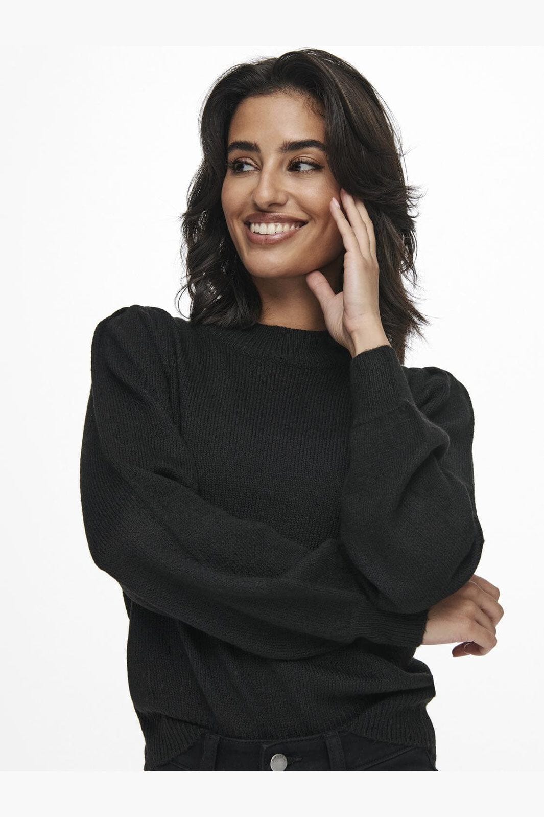 JDY - Jdyrue Life L/S Pullover Knt - 3764538 Black