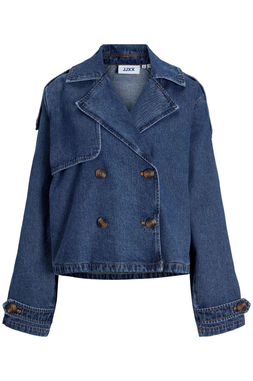 Jjxx - Jxcarlie Short Ls Denim Trenchcoa Sn - 4648321 Medium Blue Denim Jakker
