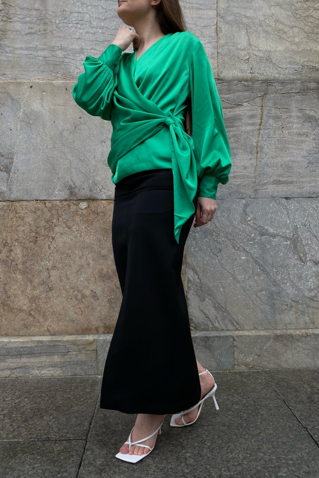 Karmamia - Ines Blouse - Emerald Bluser