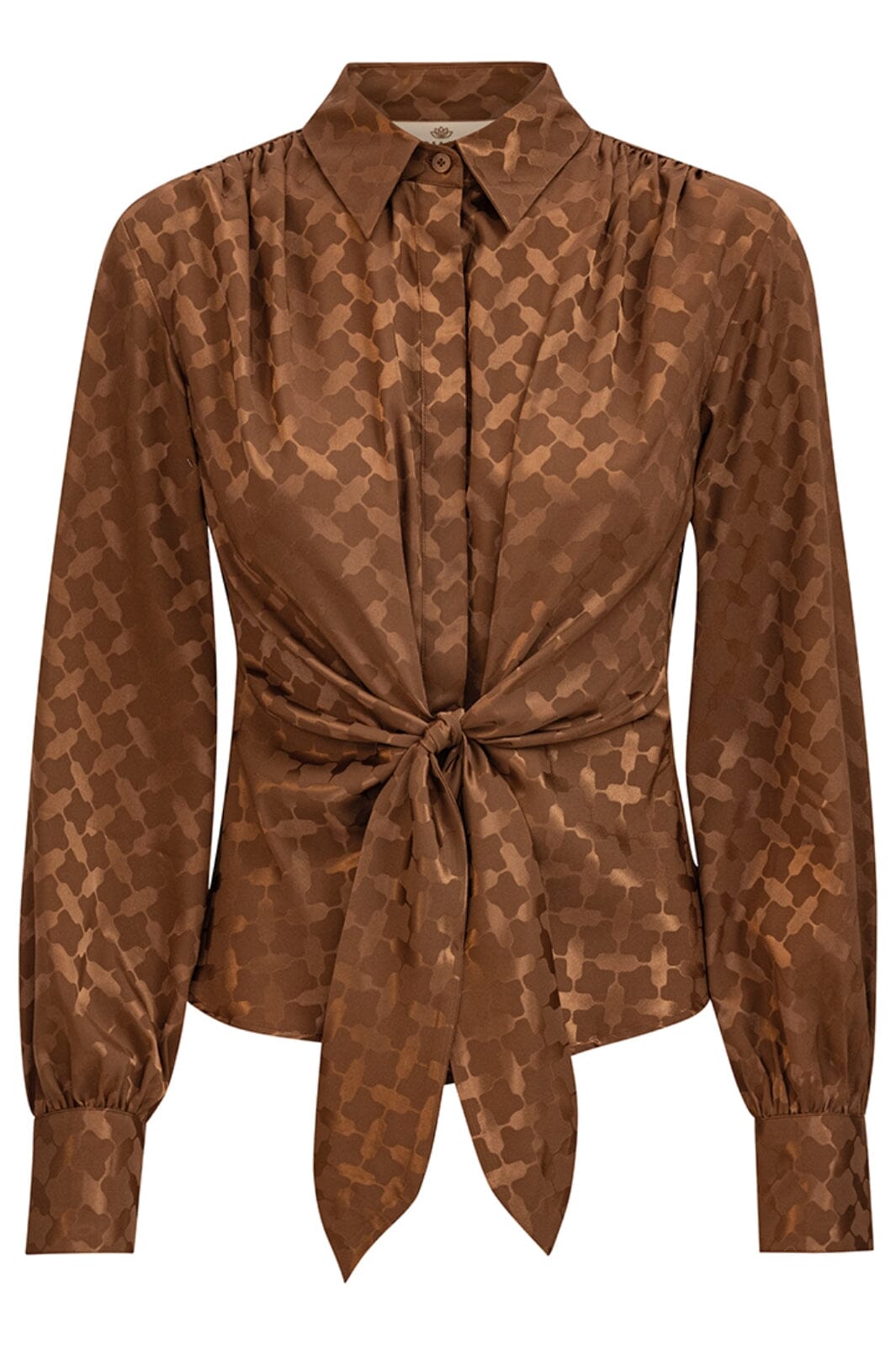 Karmamia - Lee Shirt - Camel Keffiyeh Jacquard Skjorter