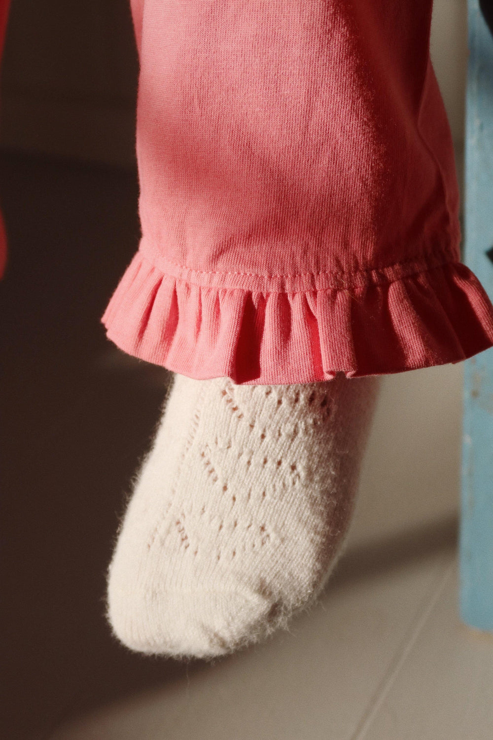 Konges Sløjd - Wool Pointelle Socks ks101864 - Beige Strømper