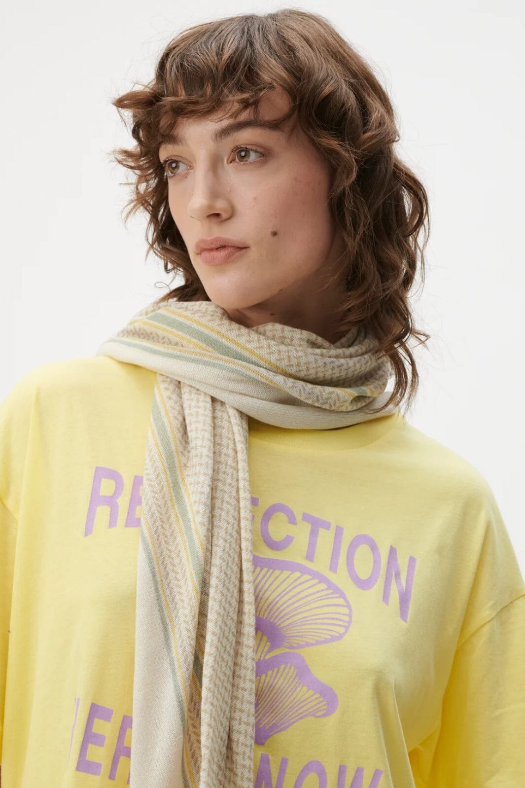 Lala Berlin - Triangle Heritage Double - egret flip Tørklæder