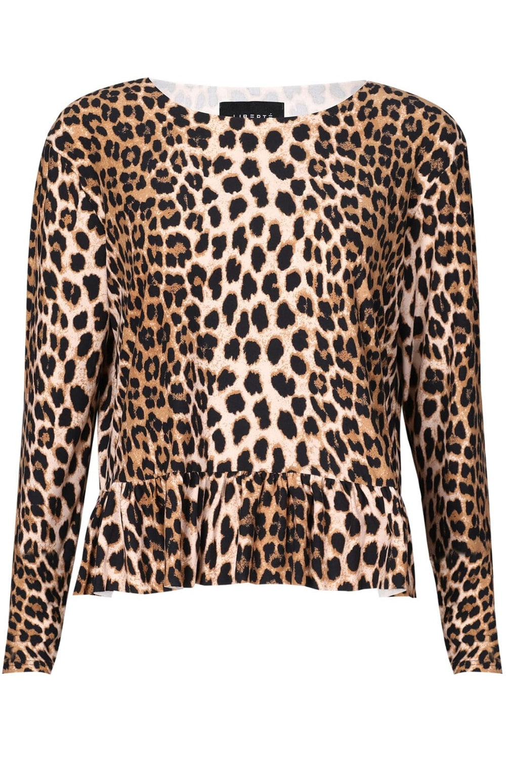 Liberte - Alma Ls Frill T-Shirt - Lux Leo Bluser