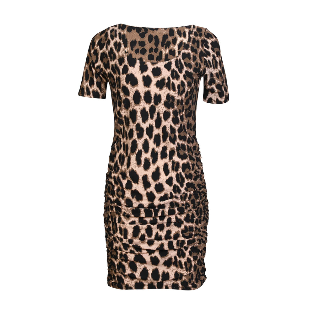 Liberte - Alma-Ss-Turn-Dress 9578 - Big Lux Leo Fossil Kjoler