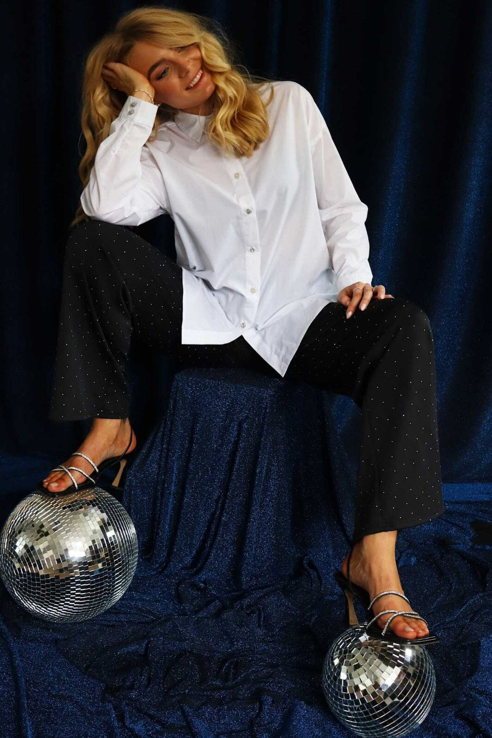 Liberte - Henne Wide Pants 21581 - Black Diamond Bukser